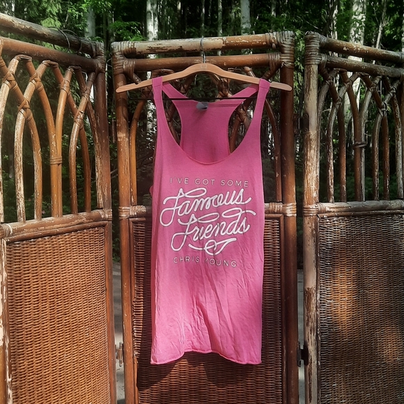 🍀3/15 Next Level Apparel Pink Chris Young Tank Top - Picture 1 of 5